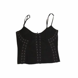 LAUNDRY by Shelli Segal Black Laced Corset (Med)